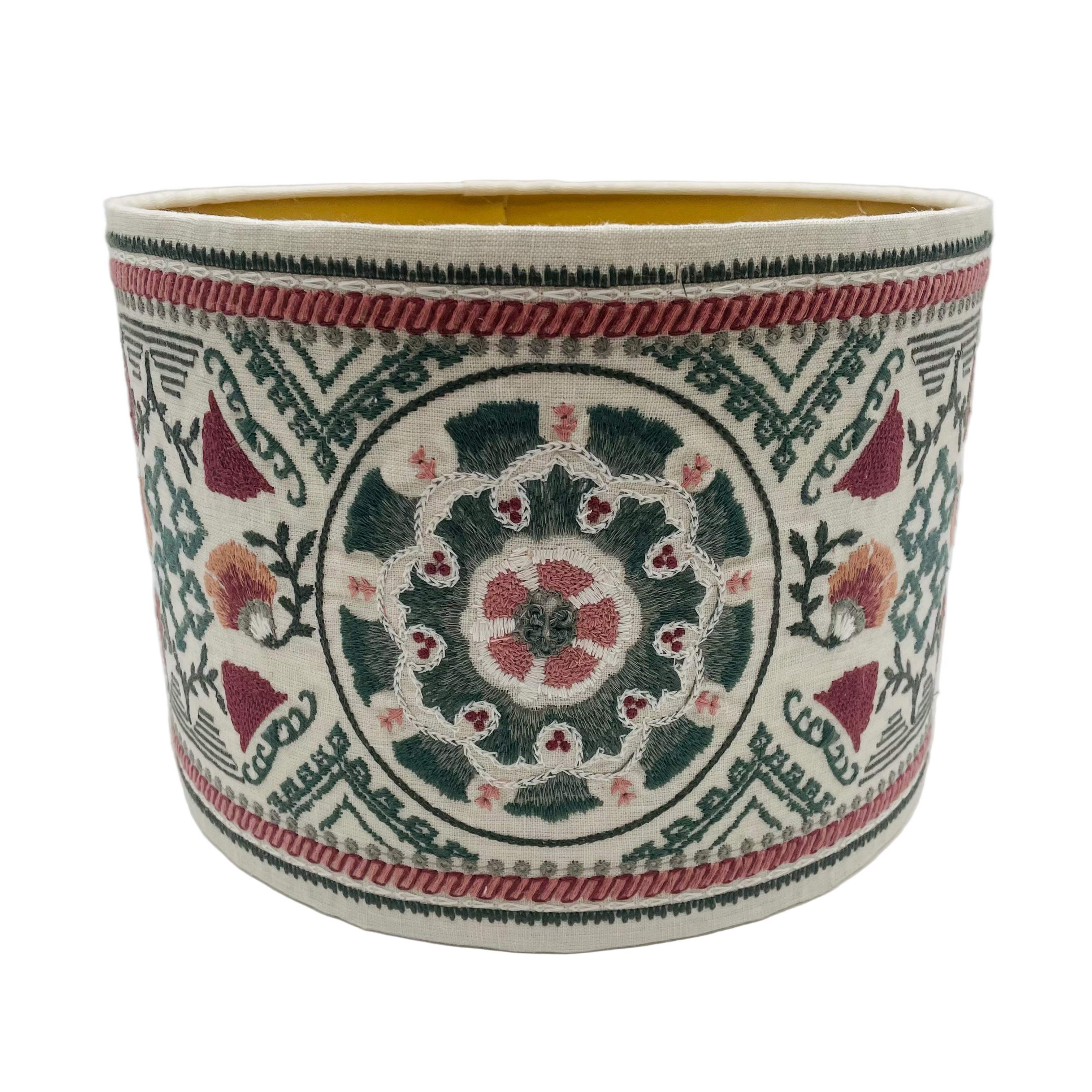Suzani Stripe Pink/Green Drum Lampshade
