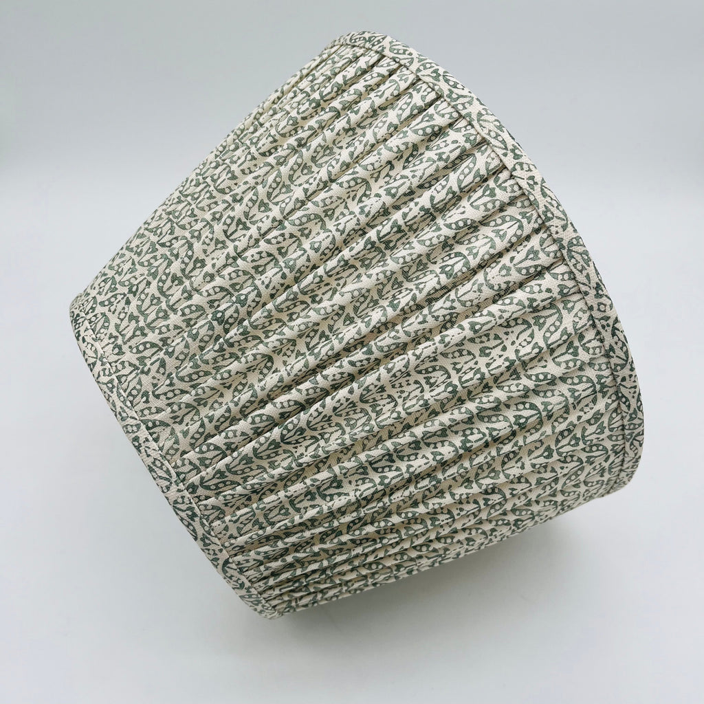 James Hare Flori Old Green Gathered Lampshade