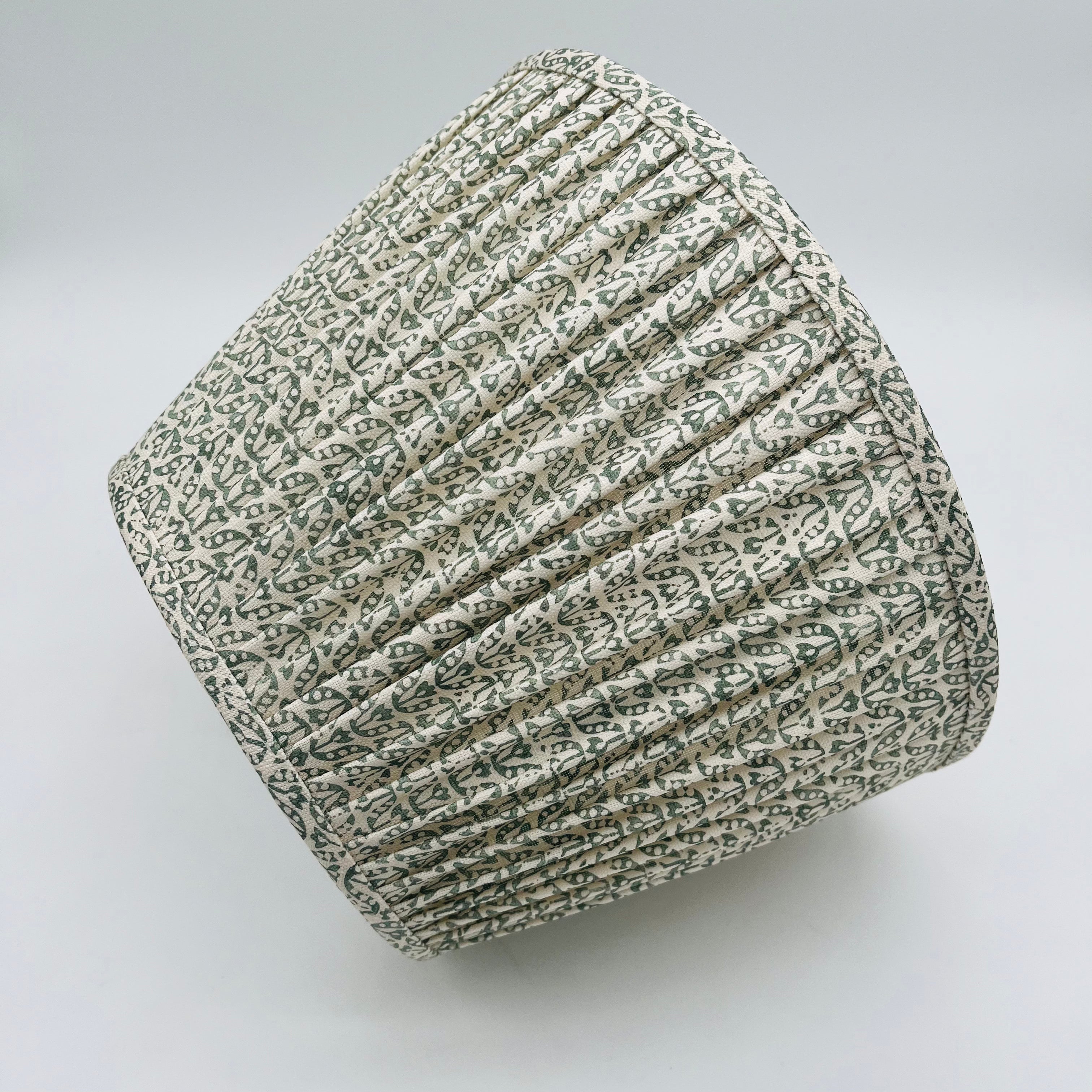 James Hare Flori Old Green Gathered Lampshade