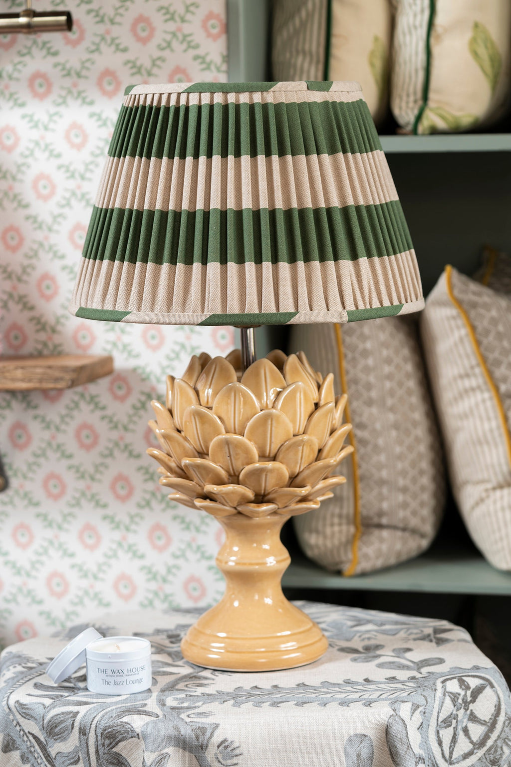 Green Stripe Lampshade