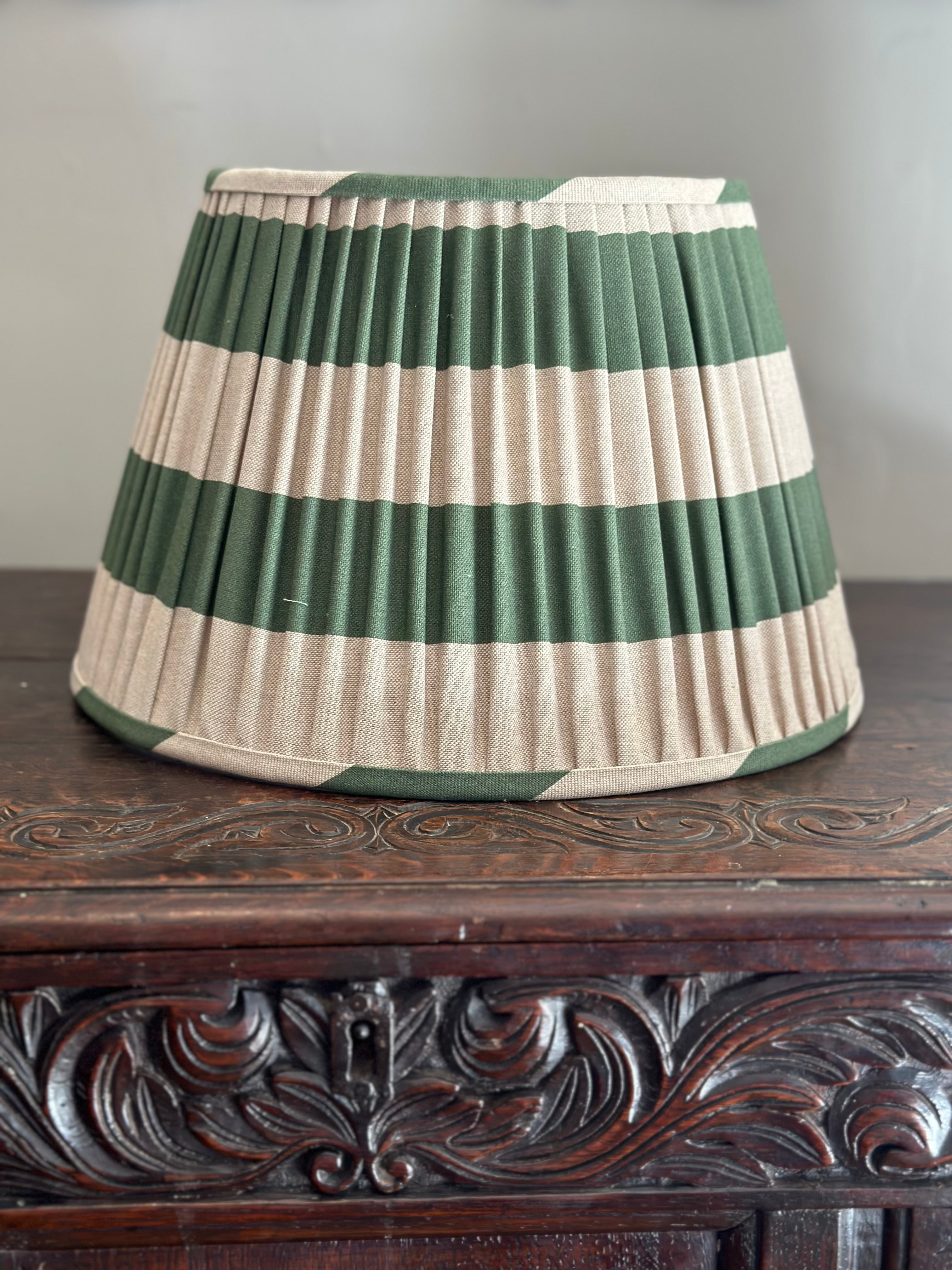 Green Stripe Lampshade