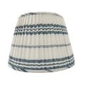 Gathered Lampshade in Blue Stripe