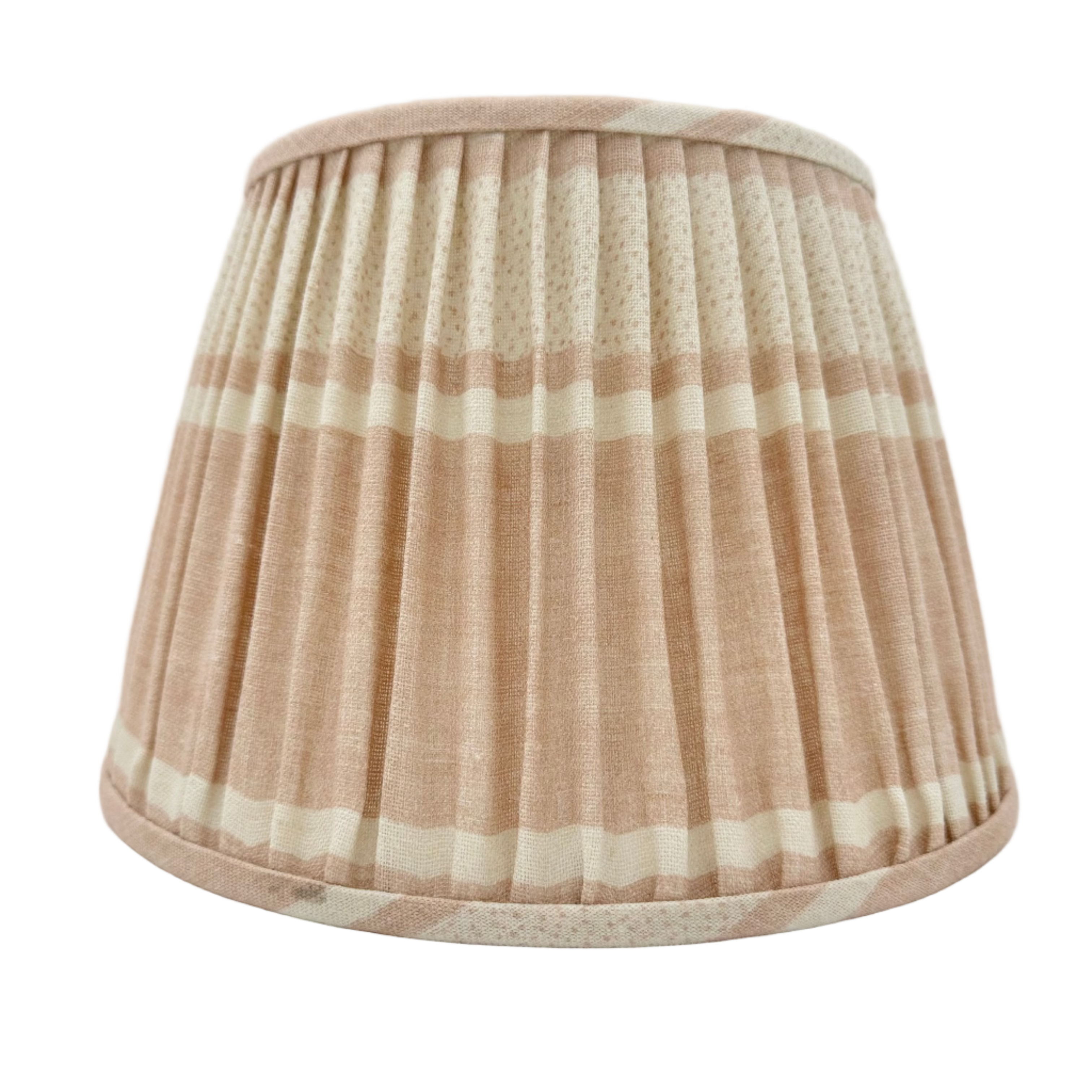 Pink Stripe Gathered Lampshade