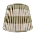 Checkered lampshade with green and beige pattern on a white background