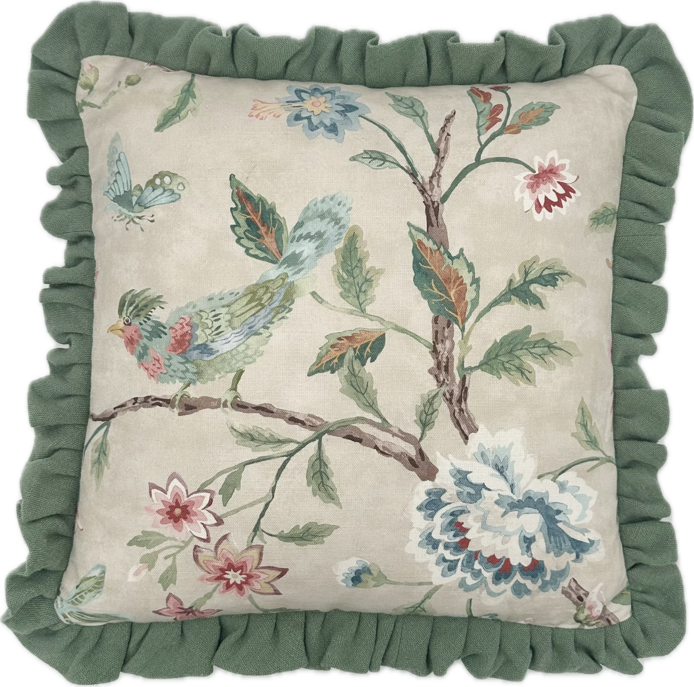 Colefax and Fowler Linen Ruffle Cushion