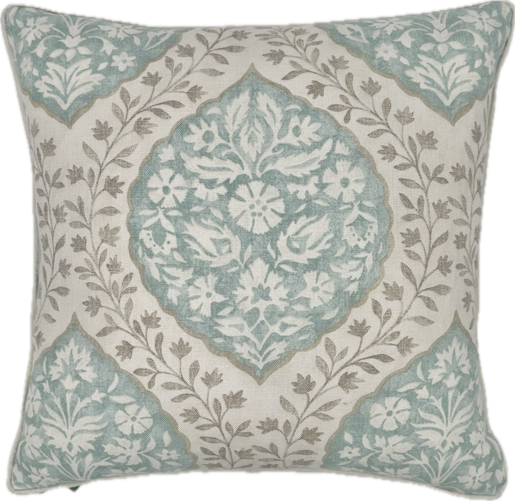 Nina Campbell Marguerite Aqua Large Cushion